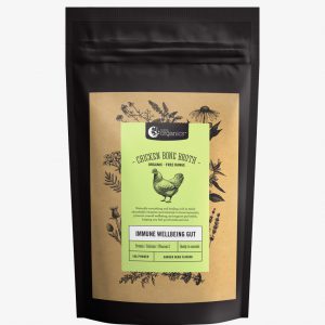 Nutra Organics chicken bone broth gardnen and herb flavour 1 kilo package