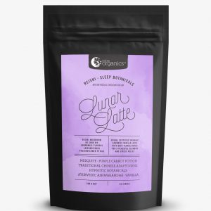Nutra Organics Lunar Latte products in a 500 gram container