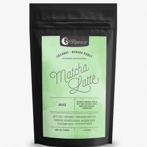 Nutra Organics Matcha Latte in a 500 gram container