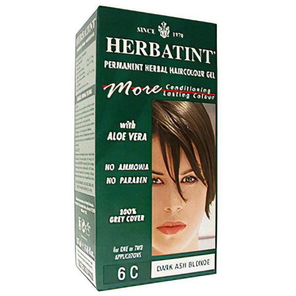 Herbatint Permanent Herbal Haircolour Gel 6C Dark Ash Blonde Hair Colouring Kit