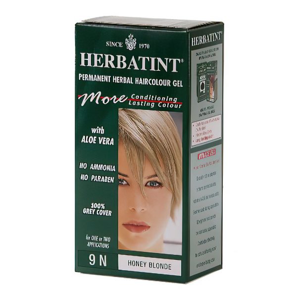 Herbatint Permanent Herbal Haircolour Gel 9N Honey Blonde Hair Colouring Kit