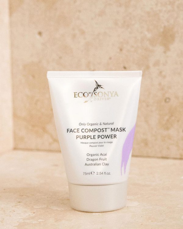 75 ml tube of Eco by Sonya Driver - Face Compost™ Purple Power Mask