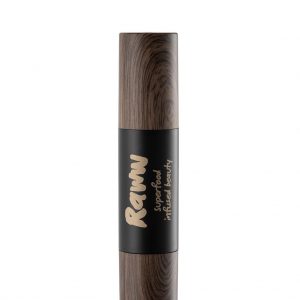 Raww - Acai Berry Glow – Illuminator & Buffing Brush in a closed container