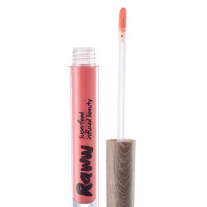 Raww - Coconut Splash Lip Gloss opened container in the shade of Flip Flops