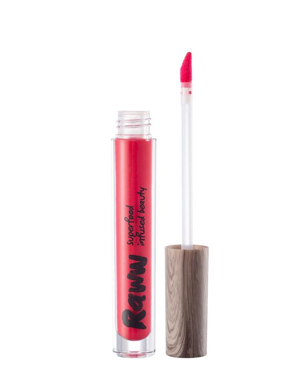 Raww - Coconut Splash Lip Gloss opened container in the shade of High Tide