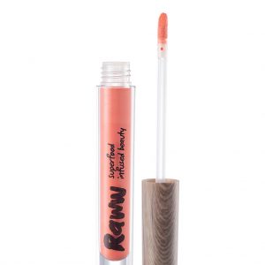 Raww - Coconut Splash Lip Gloss opened container in the shade of Pool Side