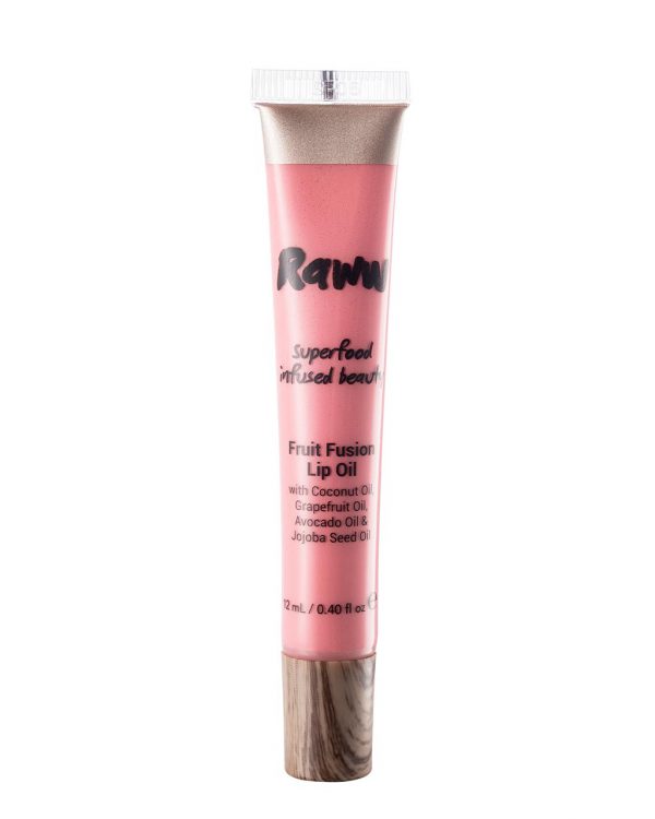 Raww - Fruit Fusion Lip Oil tube in the shade of strawberry spritz