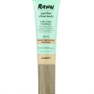 Raww - Superfood Super-Camo Foundation 30 ml tube in the colour shade of Macadamia