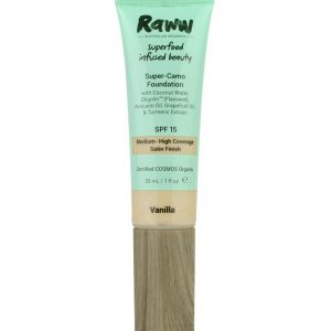 Raww - Superfood Super-Camo Foundation 30 ml tube in the colour shade of Vanilla