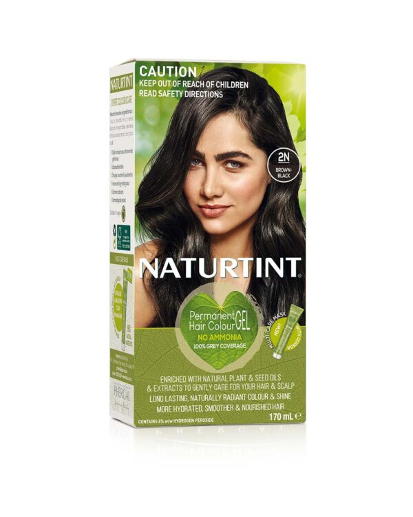 Naturtint - Natural Permanent Hair Colour 2N Brown Black front package view