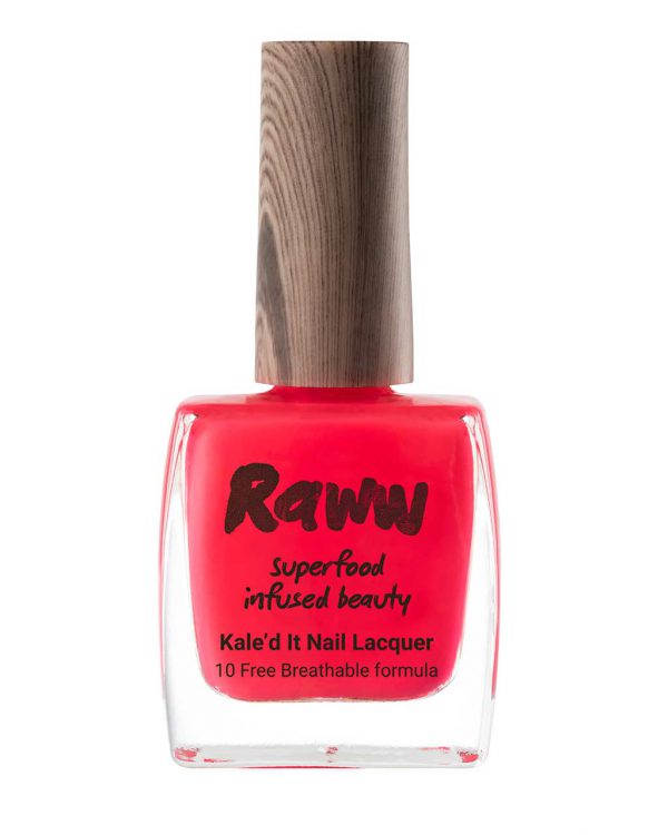 RAWW brand Kale'd It Nail Lacquer in the shade of Strawberry Bang