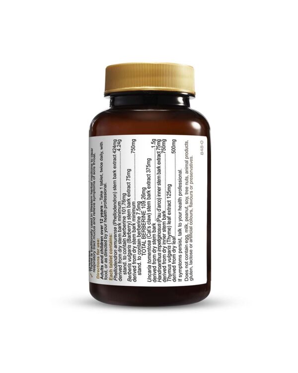 Herbs of Gold - Berberine ImmunoPlex rear view of a 30 tablet bottle