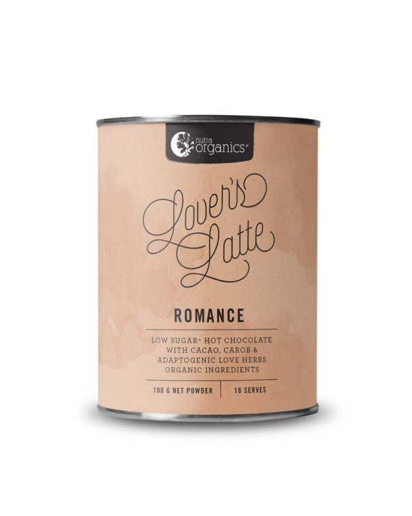 Nutra Organics Lovers Latte in a 100 gram container