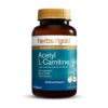 Acetyl L-Carnatine 60 Capsules by Herbs of Gold with front view of bottle