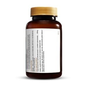 Acetyl L-Carnatine 60 Capsules by Herbs of Gold with back view of bottle