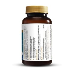 Activated Folate 500 by Herbs of Gold showing right view of a 60 Capsule bottle