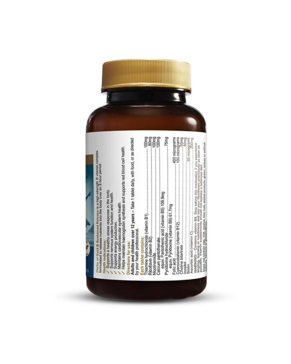 Herbs of Gold - Vitamin B Sustained Release right view of a 120 tablet bottle