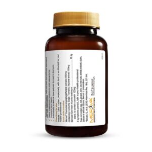 Herbs of Gold - Bio Curcumin 5400 rear view of a 60 Tablet Bottle