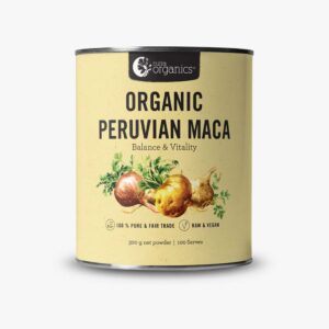 Nutra Organics Organic Peruvian Maca in a 300 gram container