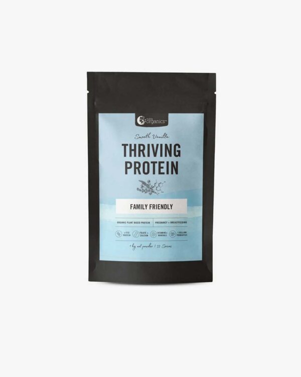 Nutra Organics Thriving Protein Smooth Vanilla in a 1 kilo pouch