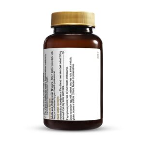 Herbs of Gold – Candida Relief rear view of a 60 tablet bottle