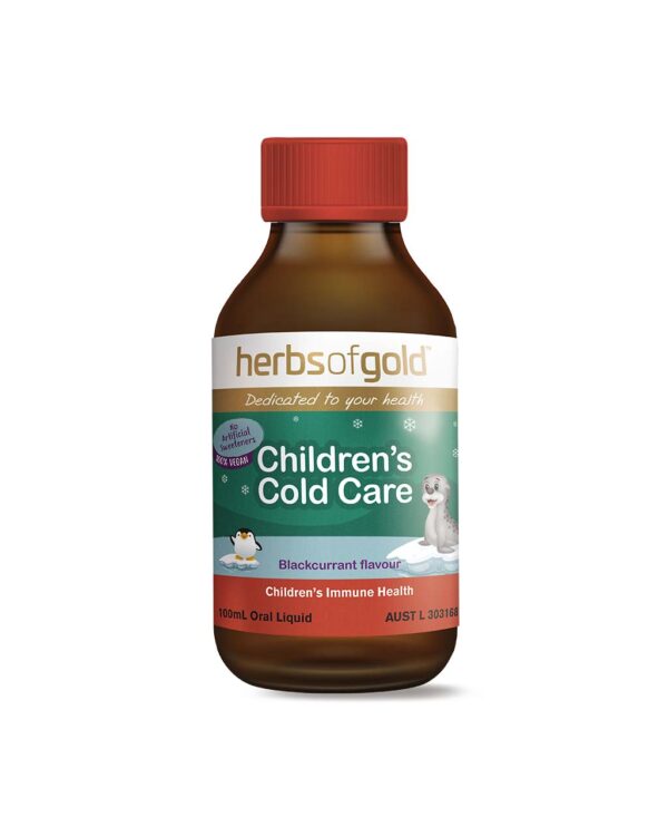 Herbs of Gold – Children’s Cold Care front view of a 100 ml bottle