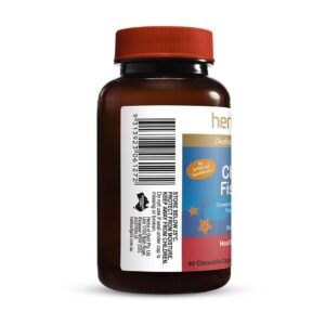 Herbs of Gold – Children's Fish-i Care left view of a 60 chewable capsule bottle