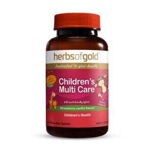 Herbs of Gold – Children's Multi Care front view of a 60 chewable tablet bottle