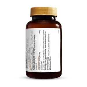 Herbs of Gold – CoQ10 150mg rear view of a 60 capsule bottle