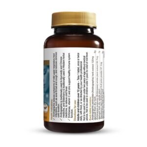 Herbs of Gold – Cold & Flu Strike right view of a 30 tablet bottle