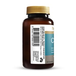 Herbs of Gold – Collagen left view of a 30 capsule bottle