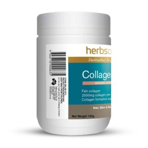 Herbs of Gold – Collagen Gold left view of a 180 gram bottle