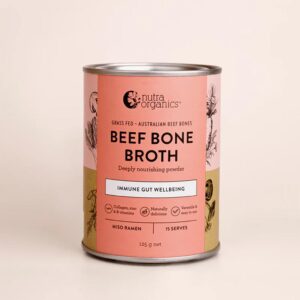 Nutra Organics Beef Bone Broth in Miso Ramen Flavour in a 125g container